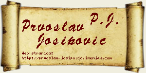 Prvoslav Josipović vizit kartica